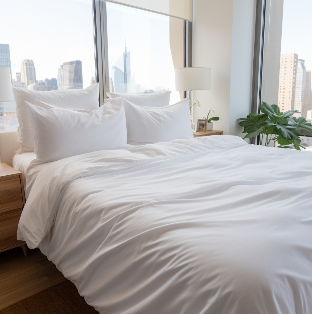 Pure Cotton King Size Sheet Set w/ Organic Aromatic Sheet Spray